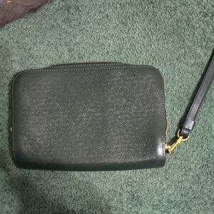 Louis Vuitton Dark Green Epi Leather Clutch